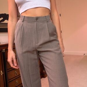 Worth Women's Houndstooth 100% Wool Trousers